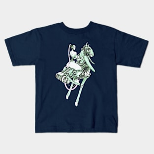 Bone armor auto-horse with android rider Kids T-Shirt